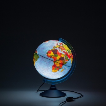 Интерактивный глобус Globen Физико-политический рельефный 250 мм с подсветкой от сети с очками VR